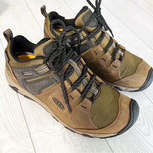 Keen Steens Waterproof Brindle Dark Olive Outdoor Hiking Boots